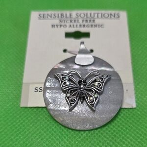 Silver Butterfly Pendant